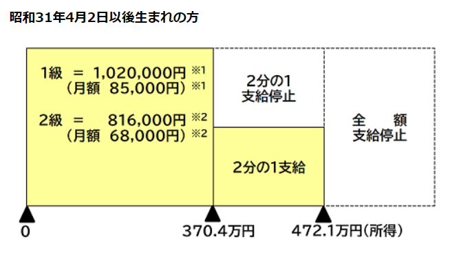 20歳前傷病の障害年金の所得制限